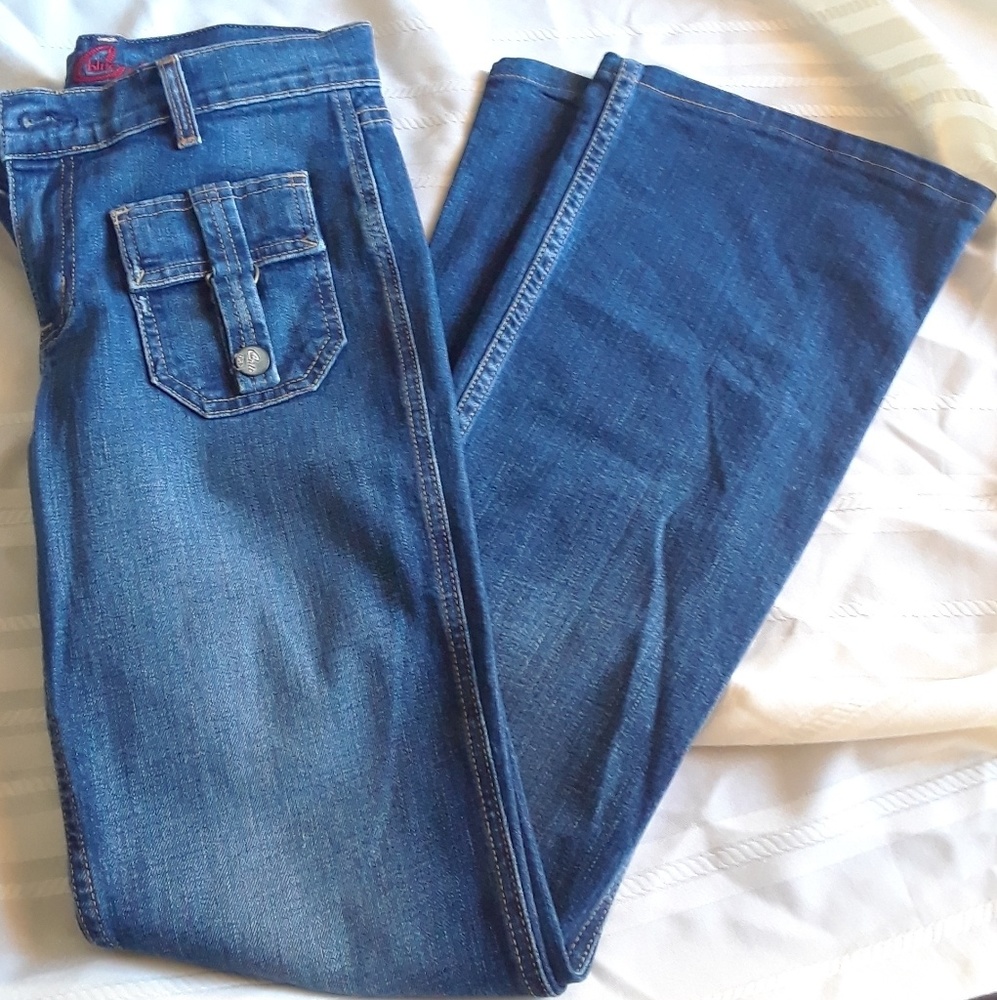 Great pair of blue Cult flare jeans